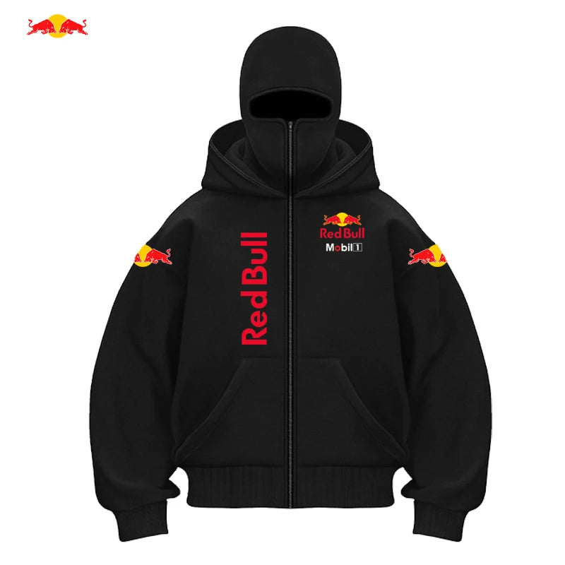Racing Suits or Motorcycle Sportswear Zipper Hoodie Jacket Men Women Couple Casual Wear Autumn Winter Spring Double Cap