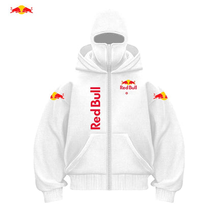 Racing Suits or Motorcycle Sportswear Zipper Hoodie Jacket Men Women Couple Casual Wear Autumn Winter Spring Double Cap